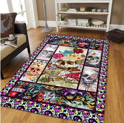 Skull Day Of The Dead D1408 Rectangle Rug