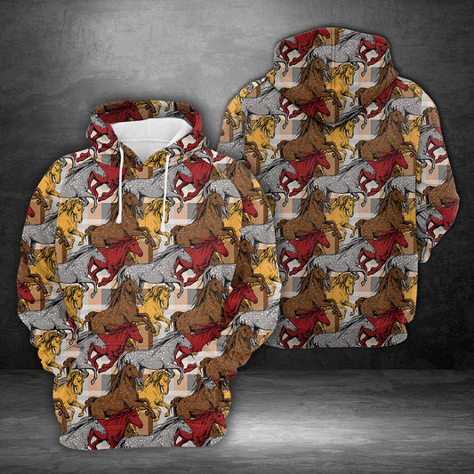 The Running Beautiful Horses H21822 - All Over Print Unisex Hoodie