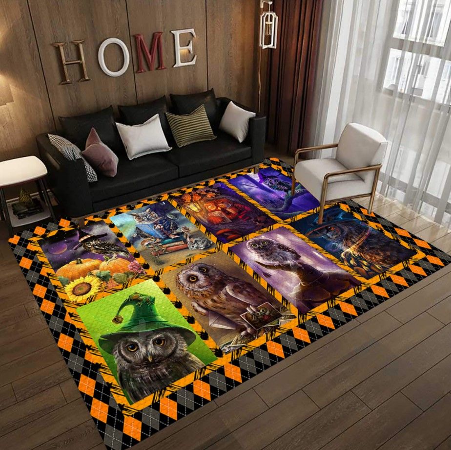 Owl Halloween D0709 Rectangle Rug