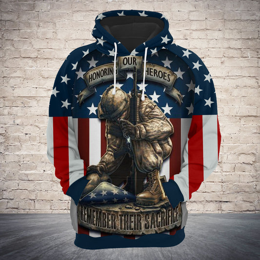 Veteran Our Heroes US Flag TG5909 - All Over Print Unisex Hoodie