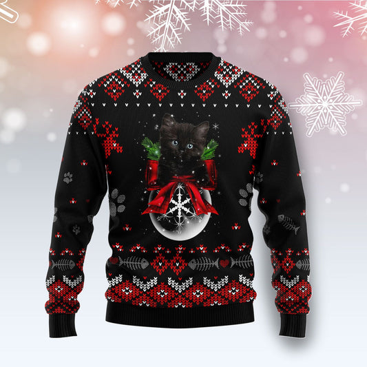 Black Cat Christmas T229 - All Over Print Ugly Christmas Sweater