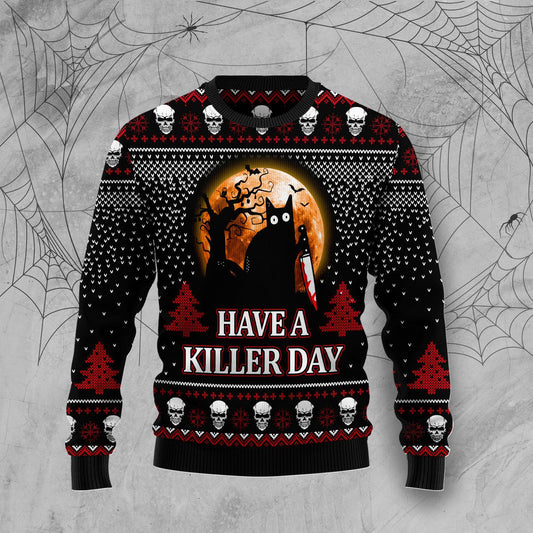 Black Cat Halloween T289 Halloween Sweater