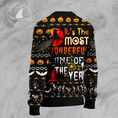 Skeleton Pumpkin TY110 Halloween Sweater