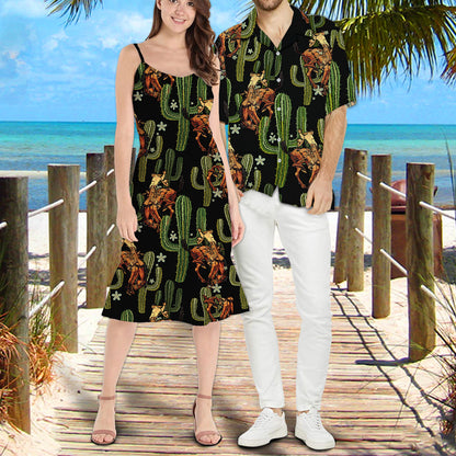 Cowboy Cactus Matching Hawaiian Outfit