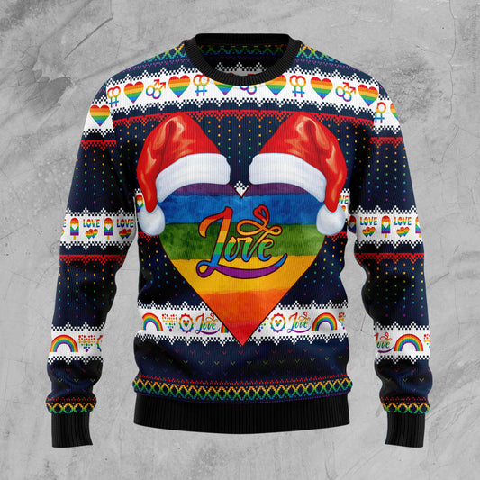 LGBT Heart D2610 Ugly Christmas Sweater