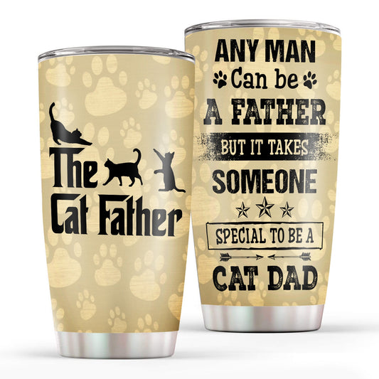 The Cat Father Cat Dad Fathers Day Paw Print 20Oz Tumbler
