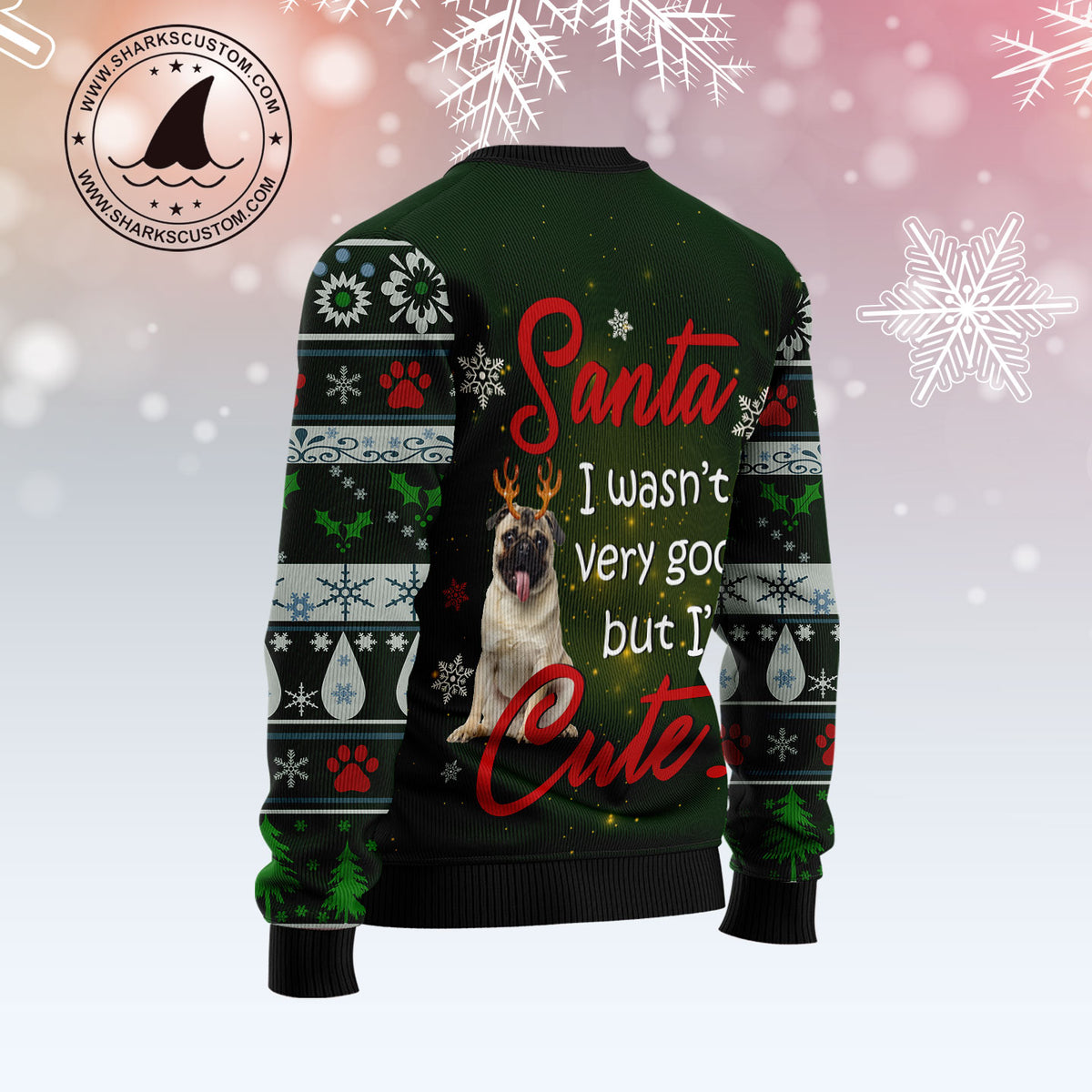 Pug I'm Cute TY1011 Ugly Christmas Sweater