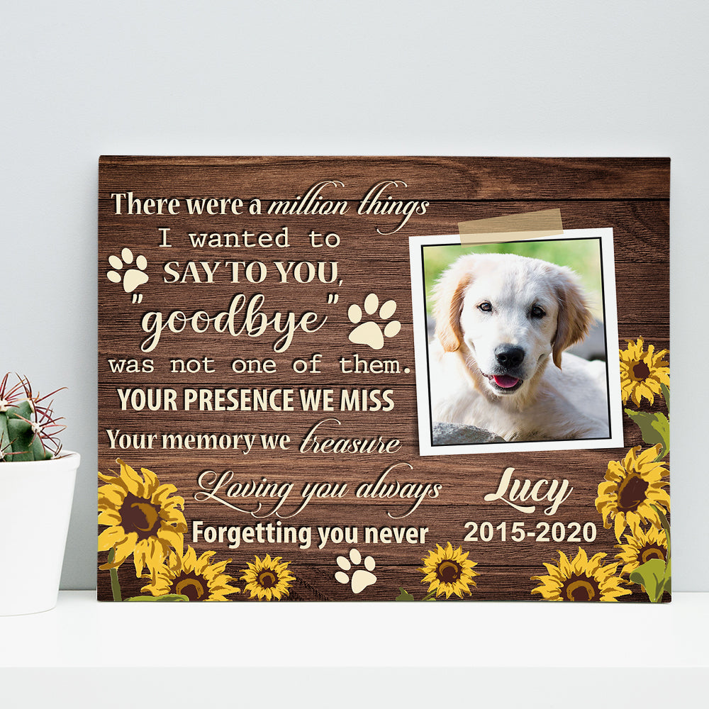 Custom Personalized memorial pet in heaven canvas print wall art unique meaningful family friends dog cat lovers gift ideas - Loving You Always TY1803212