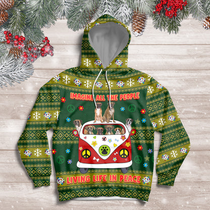 Imagine All The People Living Life In Peace Boxer HZ112309 - All Over Print Unisex Hoodie