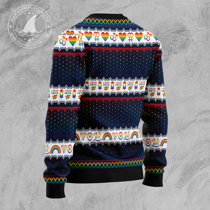 LGBT Heart D2610 Ugly Christmas Sweater