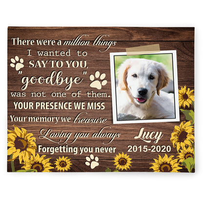 Custom Personalized memorial pet in heaven canvas print wall art unique meaningful family friends dog cat lovers gift ideas - Loving You Always TY1803212