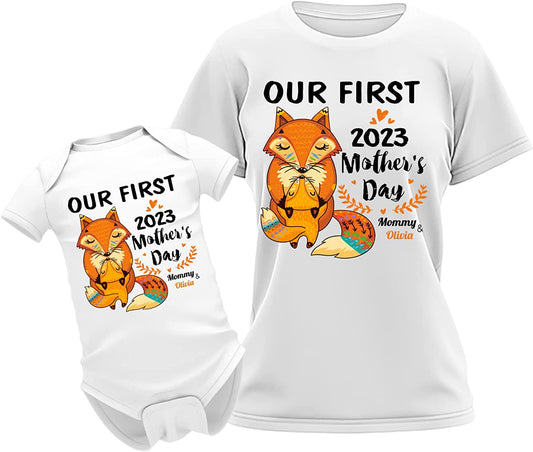 Our First Mother's Day Fox Matching Outfit
