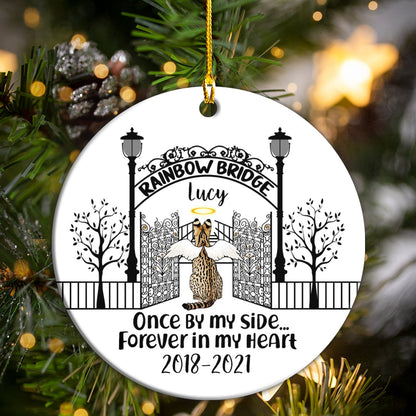 Custom Image Name Period Once By My Side Forever In My Heart Cat Personalizedwitch Personalized Christmas Memorial Ornament