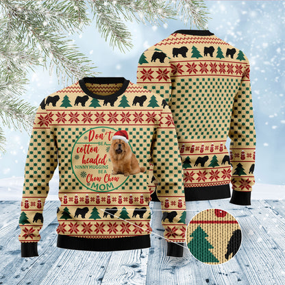 Chow Chow Mom D1011 Ugly Christmas Sweater