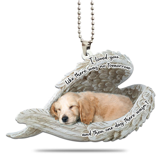 Cocker Spaniel Sleeping Angel Personalizedwitch Flat Car Ornament