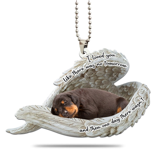 Doberman Pinscher Sleeping Angel Personalizedwitch Flat Car Ornament