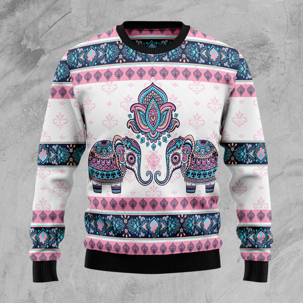 Elephant Mandala G5115 Ugly Christmas Sweater