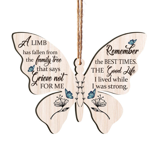 Family A Limp Has Fallen Personalizedwitch Printed Wood Christmas Memorial Ornament