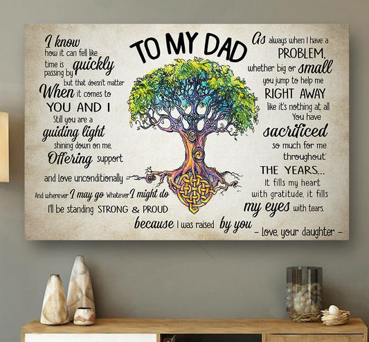 Father's Day To My Dad PersonalizedWitch Canvas