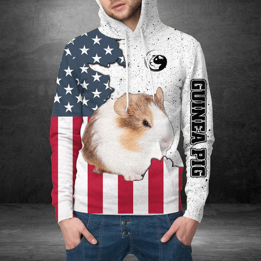 Guinea Pig US Flag G51113 - All Over Print Unisex Hoodie