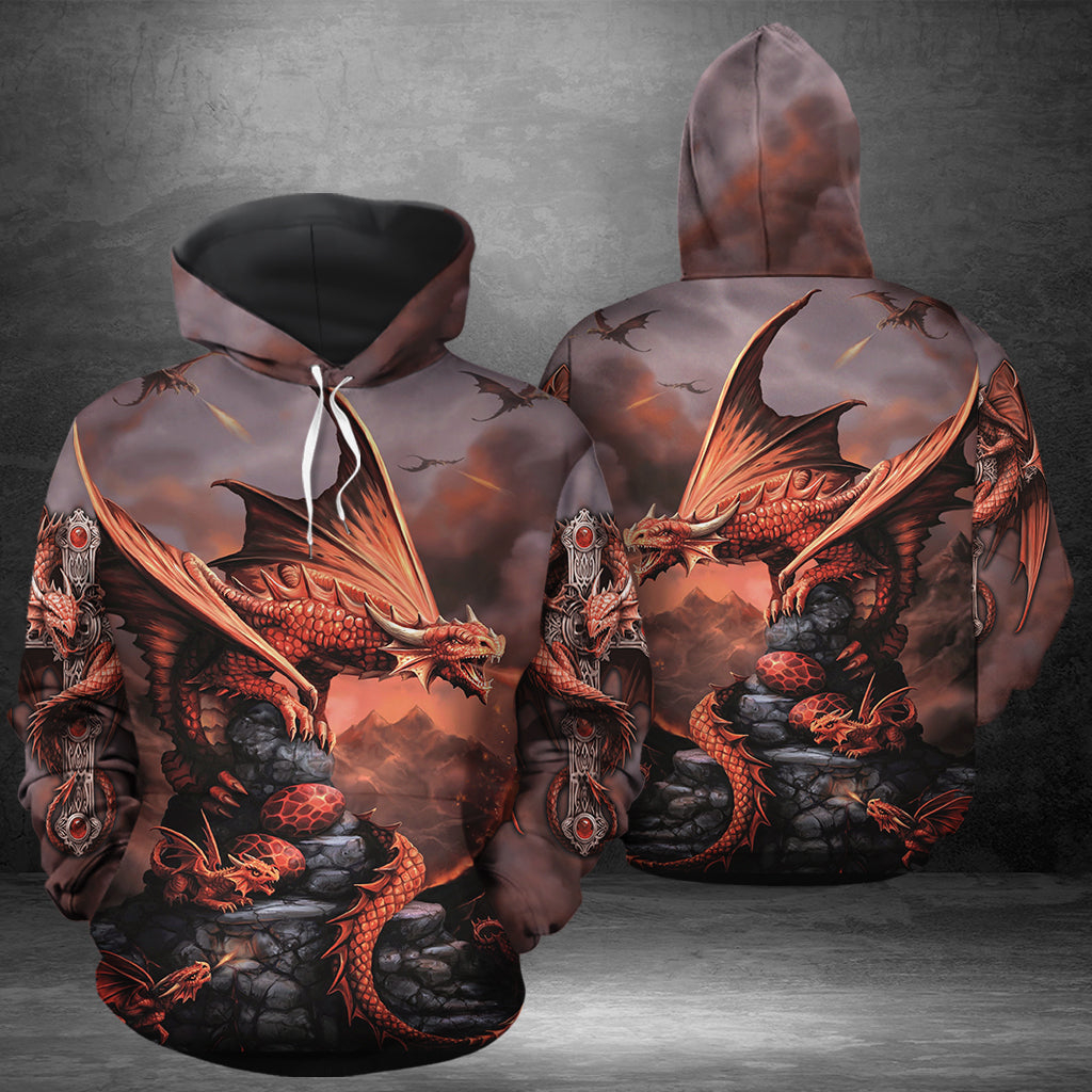 Awesome Fire Dragon G51113 - All Over Print Unisex Hoodie