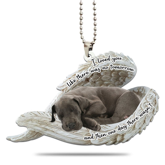 Great Dane Sleeping Angel Personalizedwitch Flat Car Ornament