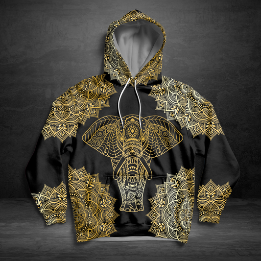 Elephant Gold Mandala TY2011 - All Over Print Unisex Hoodie