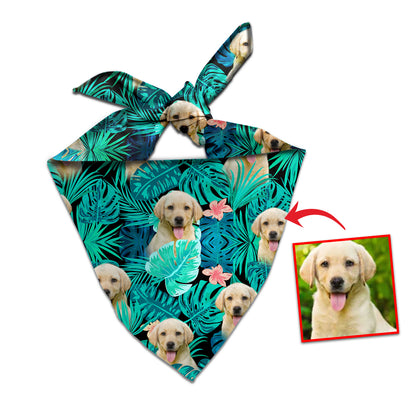 Custom Photo Dog Tropical Bandana