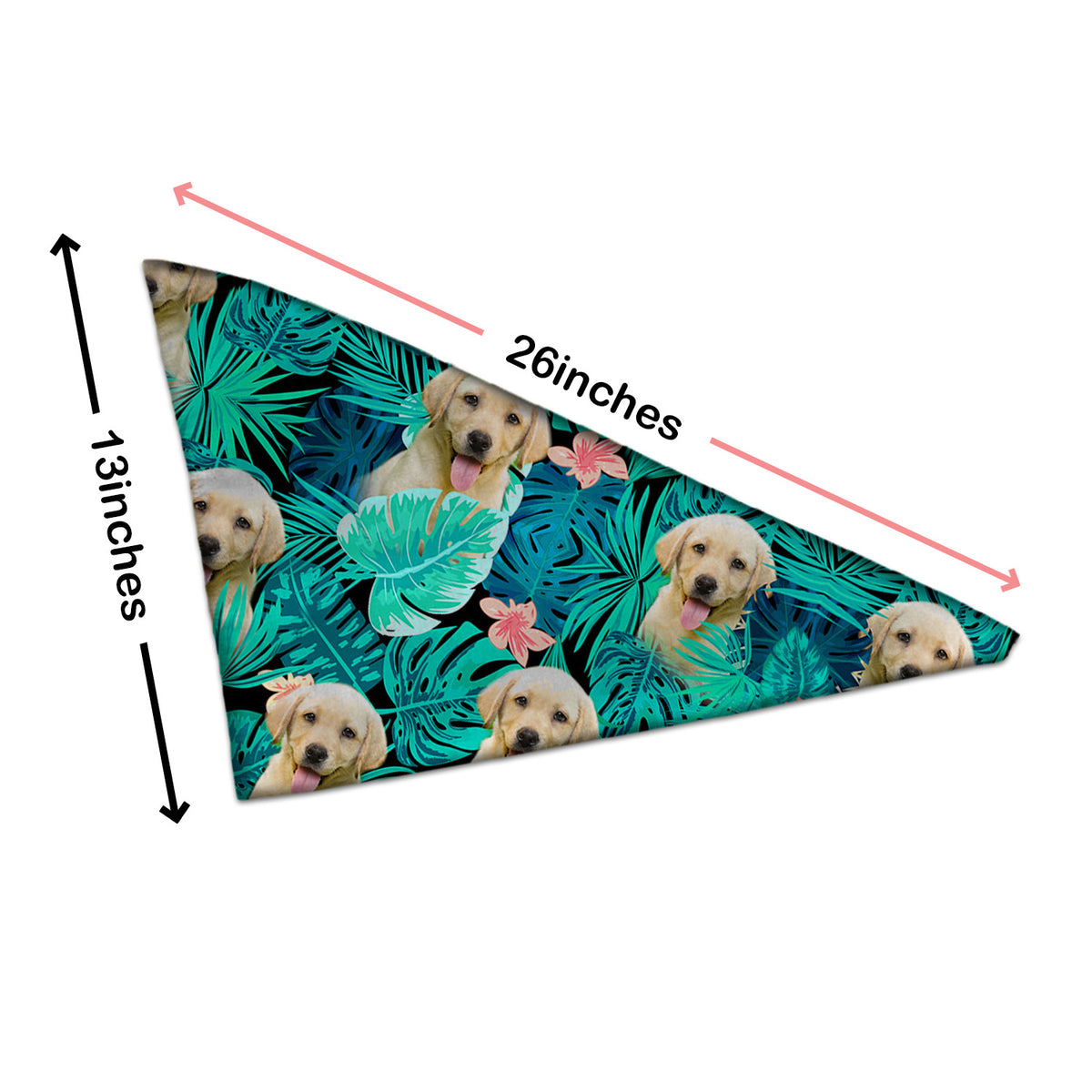 Custom Photo Dog Tropical Bandana