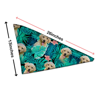 Custom Photo Dog Tropical Bandana
