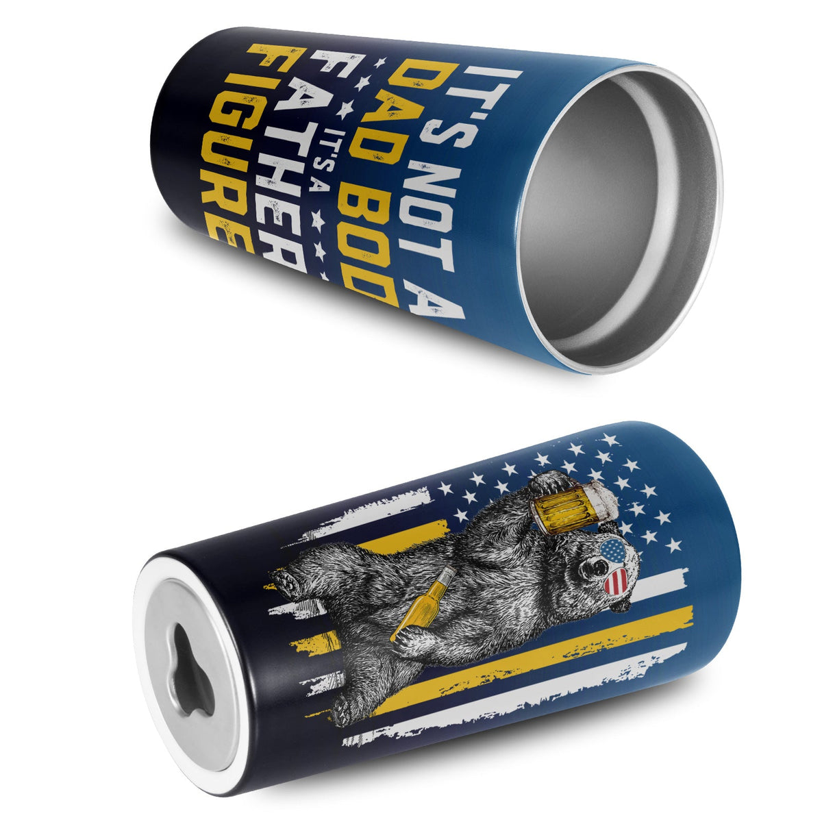 Dad Bod Papa Bear Fathers Day 20Oz Beer Open Tumbler