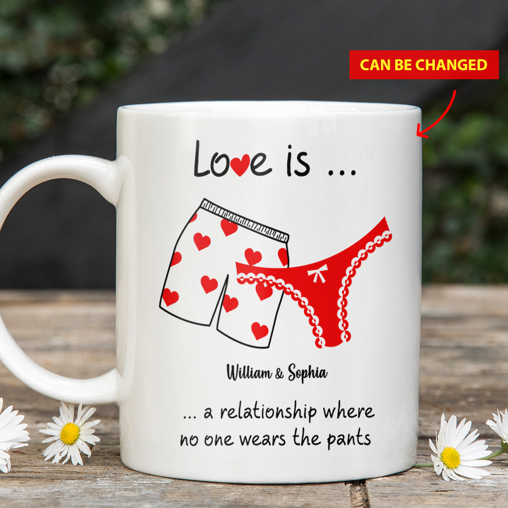 Love Is... Couple Valentine Gifts Idea Coffee Mug