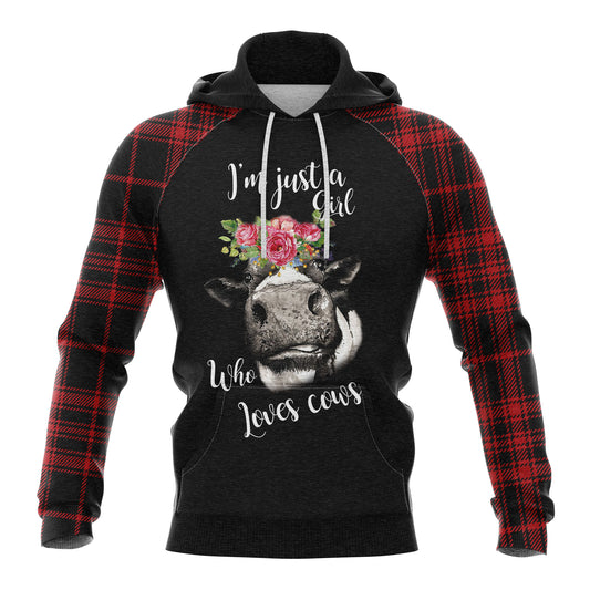 I'm Just A Girl Who Loves Cows TG5907 All Over Print Unisex Hoodie