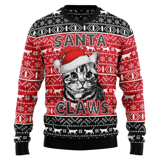 Santa Claws Cat G51022 Ugly Christmas Sweater