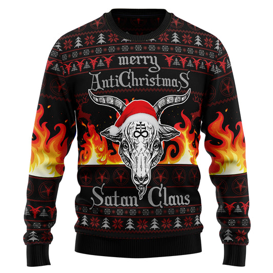 Satan Claus Merry Christmas Hail Satanic G51020 Ugly Christmas Sweater