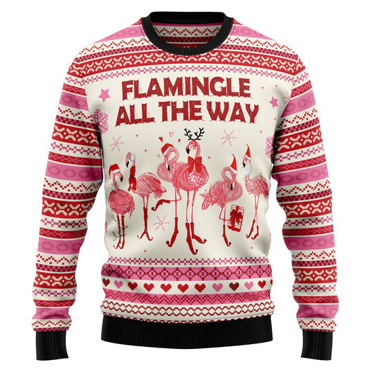 Flamingo Flamingle All The Ways HZ112312 Ugly Christmas Sweater