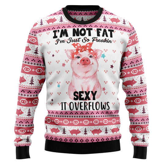 Pig Overflows T299 Ugly Christmas Sweater