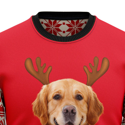 Custom Photo Merry Christmas Golden Retriever TG5129 Christmas Sweater