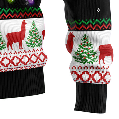 Llama Hit That D1410 Ugly Christmas Sweater