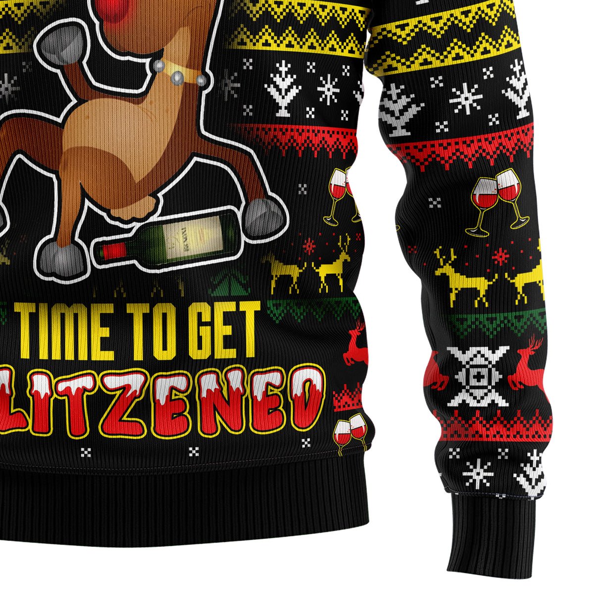 Time To Get Blitzened HT081201 Ugly Christmas Sweater