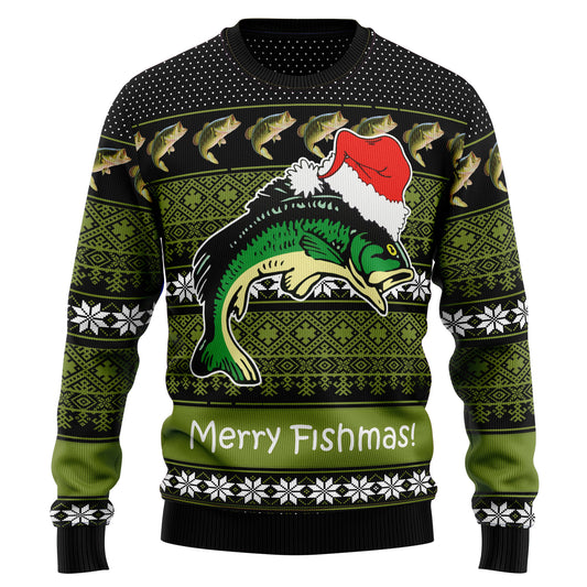 Fishing Merry Fishmas T1011 Ugly Christmas Sweater