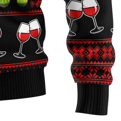 Red Wine Mama HT92801 Ugly Christmas Sweater