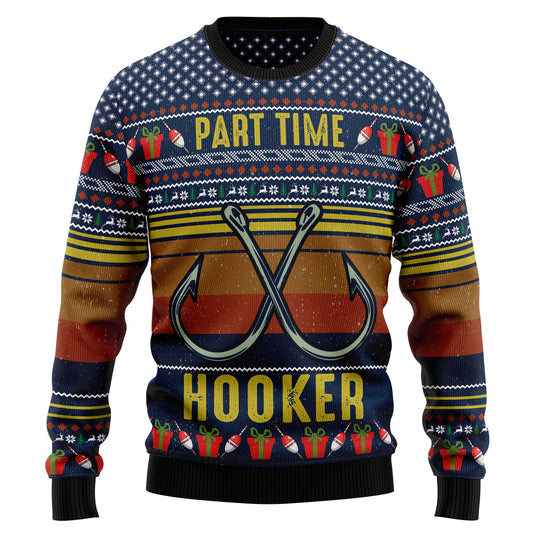 Fishing Part Time T0611 Ugly Christmas Sweater