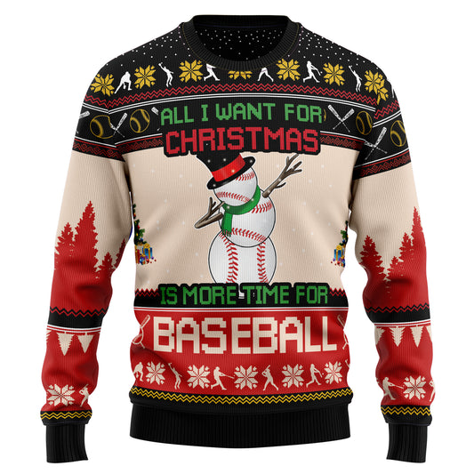 Christmas Time For Baseball T0611 Ugly Christmas Sweater