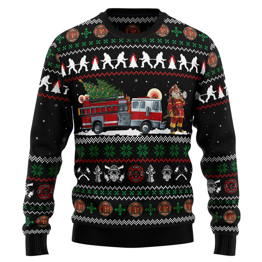 Santa Claus Firefighter G51110 Ugly Christmas Sweater
