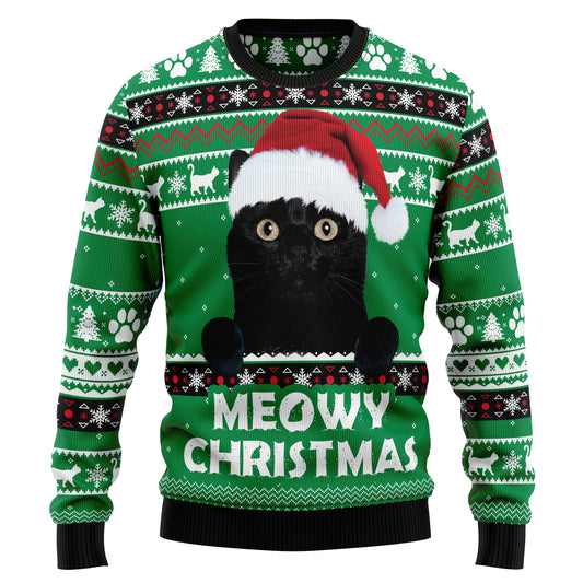 Meowy Black Cat TG5119 Ugly Christmas Sweater