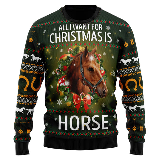 Horse All I Need For Christmas TY2710 Ugly Christmas Sweater