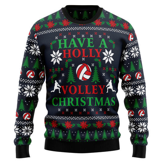 Holly Volley Volleyball HZ102615 Ugly Christmas Sweater