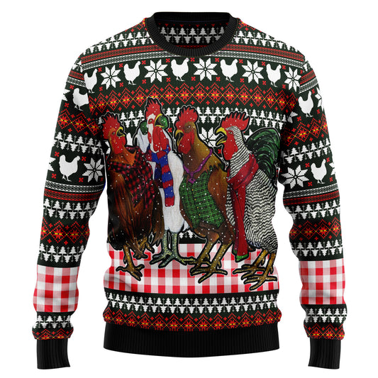 Chicken Under Snow G5115 Ugly Christmas Sweater