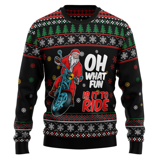 Santa And Motor T1911 Ugly Christmas Sweater